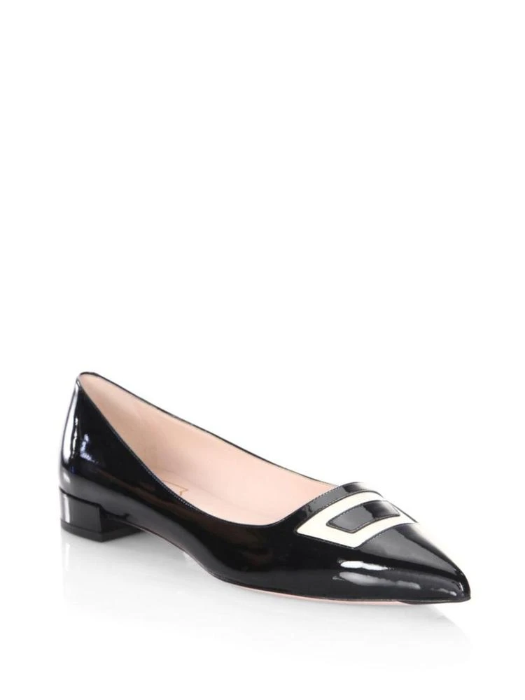 商品Roger Vivier|Bibi Leather Flats,价格¥5218,第1张图片