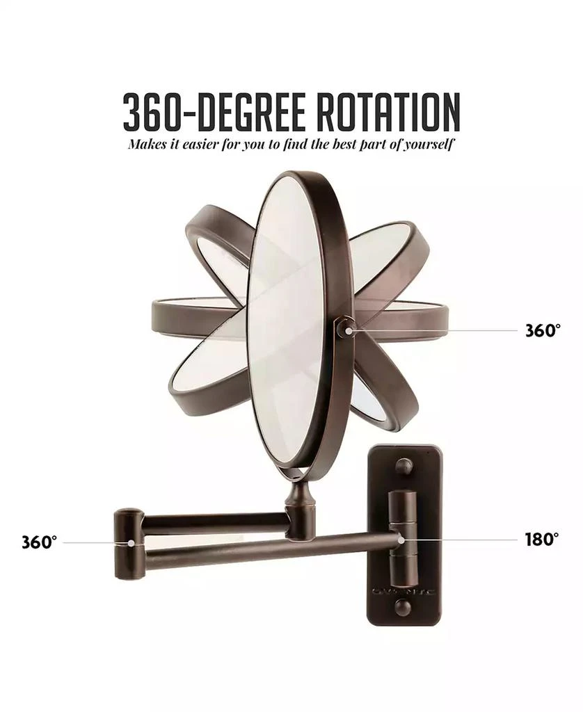 商品OVENTE|Wall Mounted Vanity Makeup Mirror,价格¥314,第4张图片详细描述