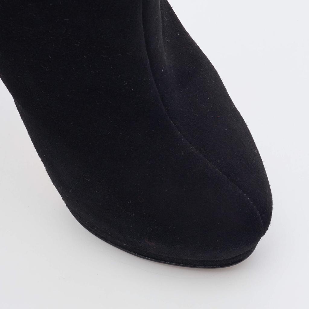 Giuseppe Zanotti Black Suede Platform Booties Size 37.5商品第7张图片规格展示
