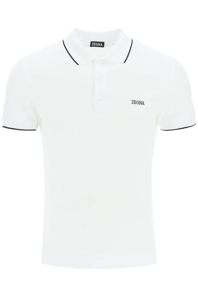 商品Zegna|Zegna logoed cotton polo shirt,价格¥889,第1张图片