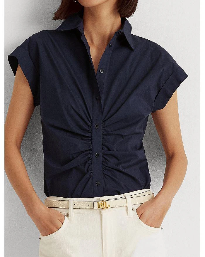 商品Ralph Lauren|Shirred Short Sleeve Shirt,价格¥208,第3张图片详细描述