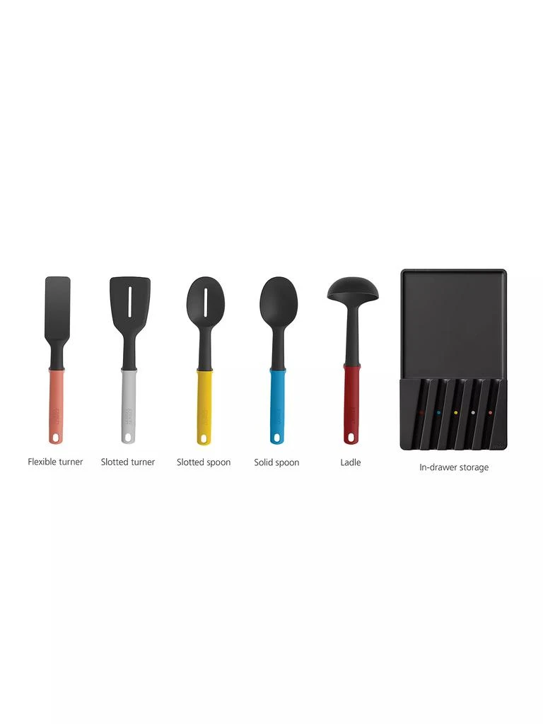 商品Joseph Joseph|Elevate 5-Piece Kitchen Utensil Set & Tray,价格¥372,第3张图片详细描述