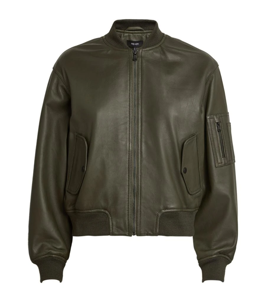 商品ME+EM|Leather Bomber Jacket,价格¥6208,第1张图片