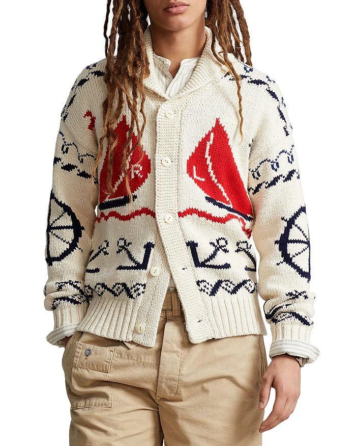 商品Ralph Lauren|Chunky Knit Nautical Shawl Collar Cardigan,价格¥1134,第1张图片