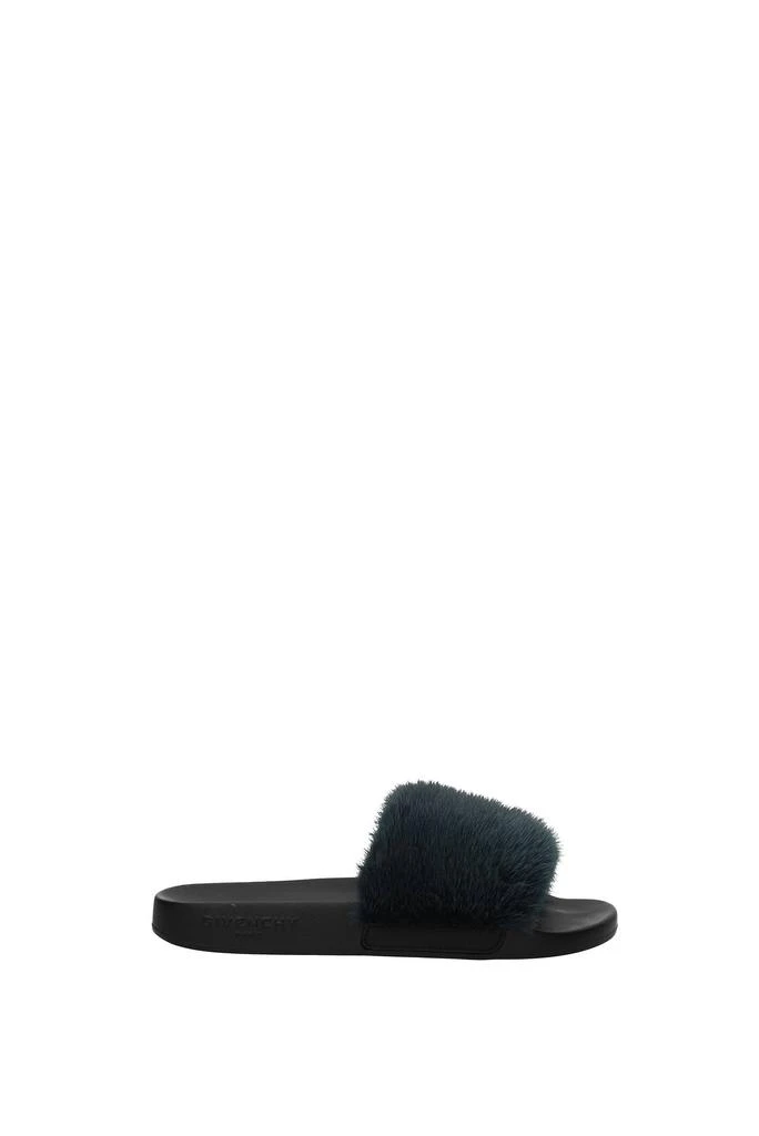 商品Givenchy|Slippers and clogs Fur Blue,价格¥1940,第1张图片