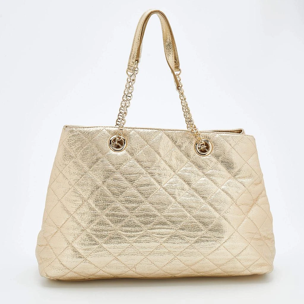 商品[二手商品] Kate Spade|Kate Spade Metallic Gold Quilted Leather Maryanne Tote,价格¥905,第4张图片详细描述