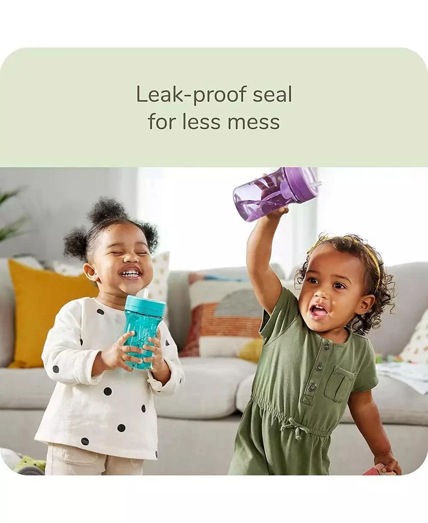 商品NUK|Toddler Everlast Leakproof Weighted Straw Cup, 10 oz, 2 Pack, Purple,价格¥149,第3张图片详细描述