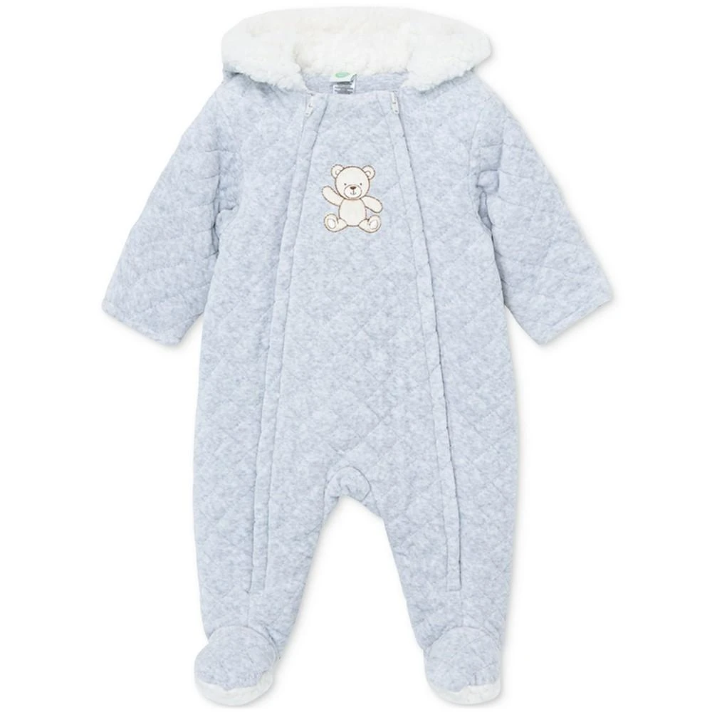 商品Little Me|Baby Bear Quilted Velour Snowsuit,价格¥432,第1张图片