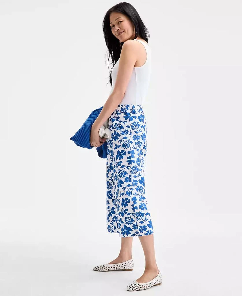 商品Style & Co|Women's Printed Cotton Pull-On Cropped Pants, Exclusively at Macy's,价格¥123,第2张图片详细描述