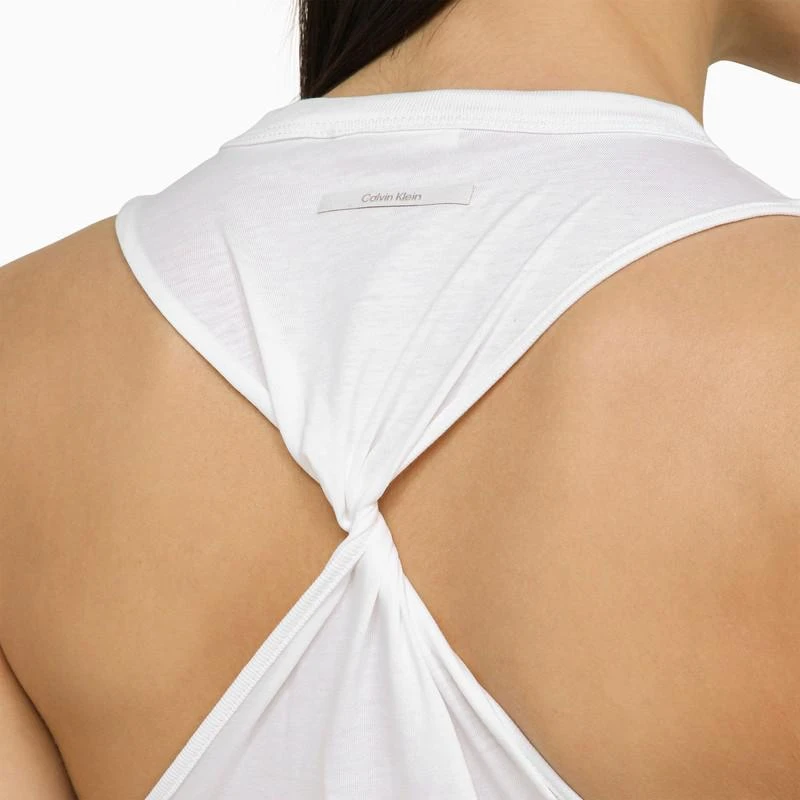 商品Calvin Klein|White tank top with braided back,价格¥365,第4张图片详细描述