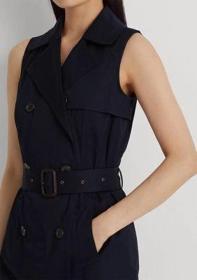 商品Ralph Lauren|Ralph Lauren Micro Sanded Twill Sleeveless Dress,价格¥422,第3张图片详细描述