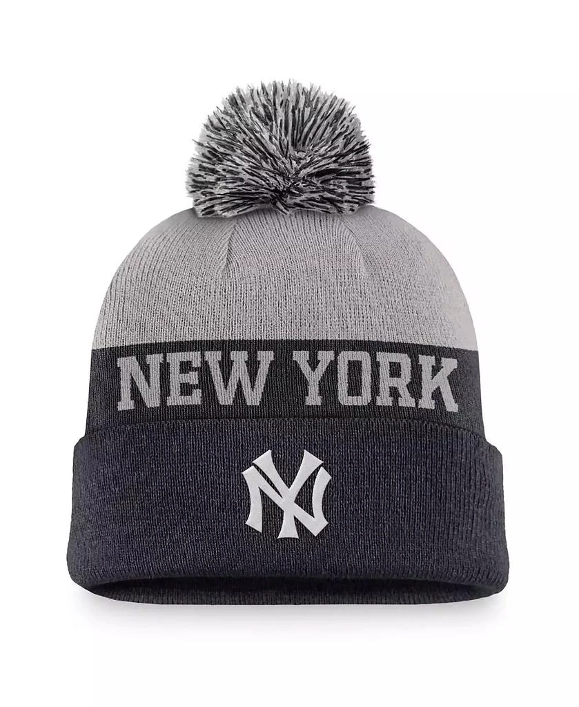 商品NIKE|Men's Navy New York Yankees Rewind Peak Cuffed Knit Hat with Pom,价格¥253,第1张图片