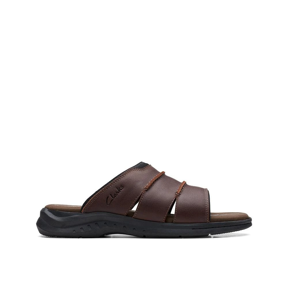 商品Clarks|Men's Leather Walkford Easy Slide Sandals,价格¥407,第2张图片详细描述