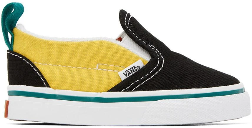 商品Vans|Baby Black & Red Slip-On V Sneakers,价格¥204,第1张图片