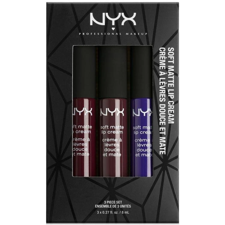 商品NYX Professional Makeup|魅彩哑光液体唇膏3支套装 - 深紫,巧克力,深酒红色,价格¥46,第1张图片