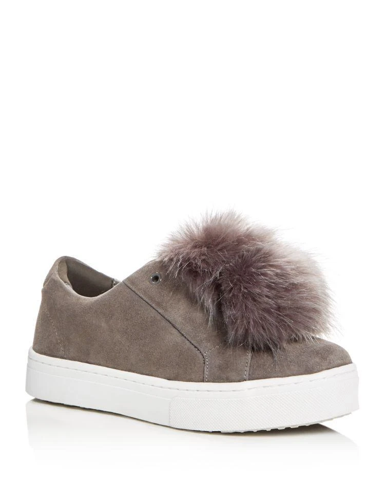 商品Sam Edelman|Sam Edelman Leya Faux Fur Pom-Pom Slip-On Sneakers ,价格¥419,第1张图片