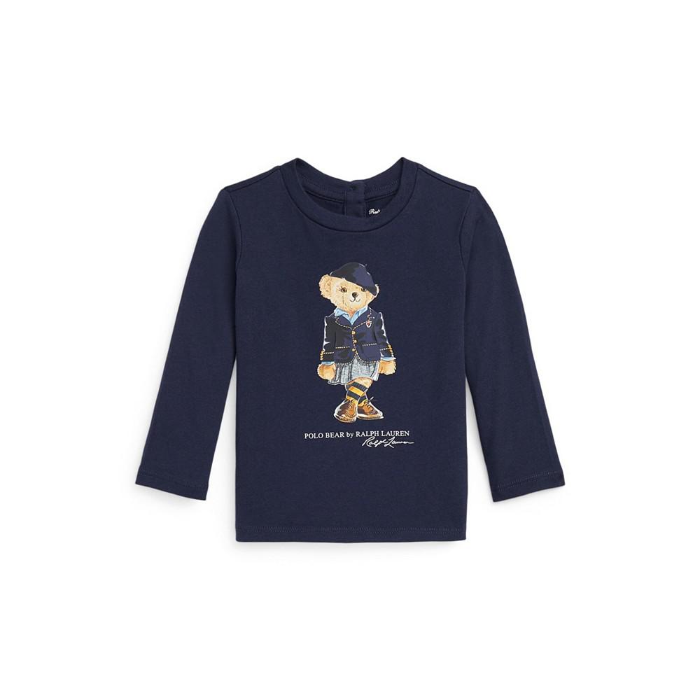 Baby Boys Polo Bear Long-Sleeves T-shirt商品第1张图片规格展示