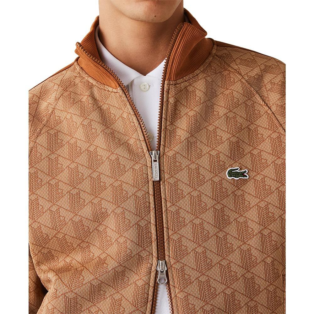 商品Lacoste|Men's Regular Fit Monogram Print Zip Sweatshirt,价格¥1466,第5张图片详细描述