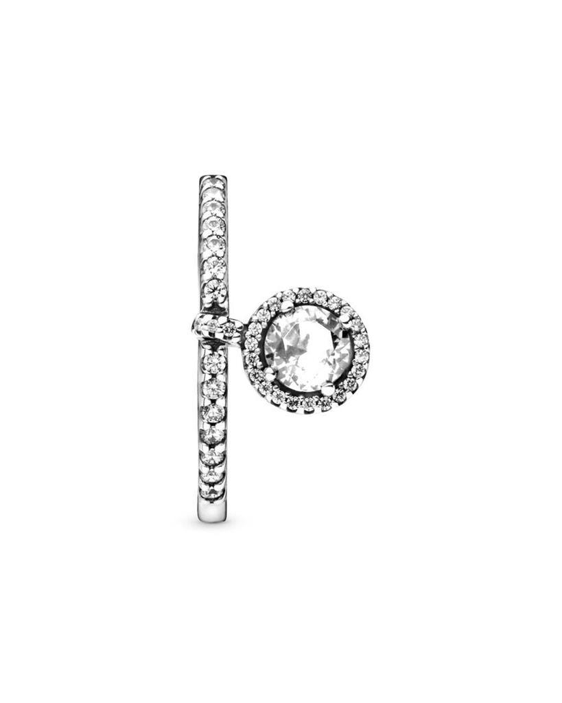 商品PANDORA|Pandora Timeless Elegance Silver CZ Round Dangle Sparkling Ring,价格¥225,第4张图片详细描述