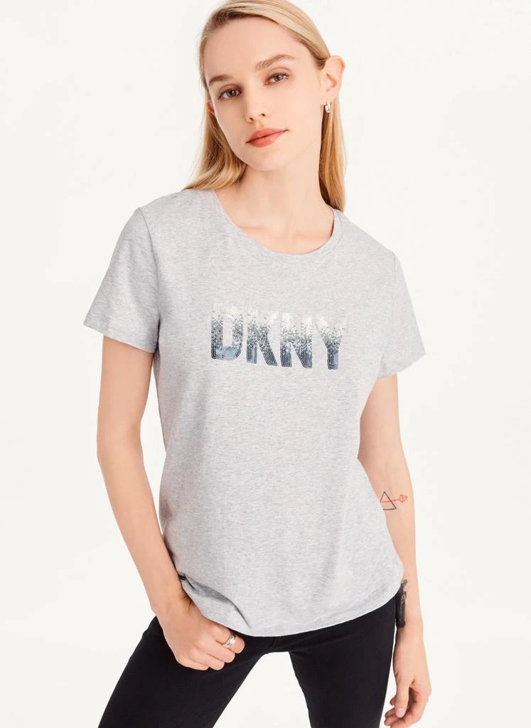 商品DKNY|Sequin Logo Tee,价格¥228,第1张图片