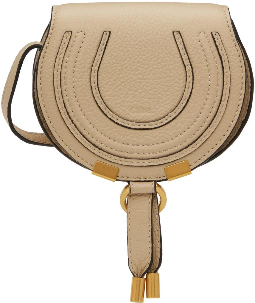 商品Chloé|Beige Nano Marcie Saddle Bag,价格¥5873,第1张图片