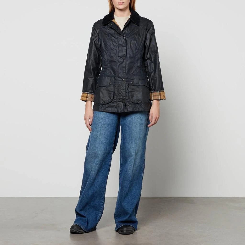 商品Barbour|女式 Beadnell 蜡夹克 - 海军蓝,价格¥2582,第3张图片详细描述