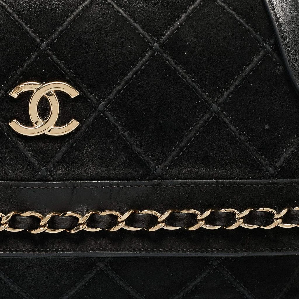 商品[二手商品] Chanel|Chanel Black Diamond Stitched Suede Lovely Chains Flap Bag,价格¥23064,第5张图片详细描述
