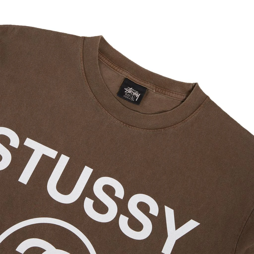 商品STUSSY|Stussy No. 4 Pigment Dyed Short Sleeve T-Shirt - men's,价格¥292,第4张图片详细描述