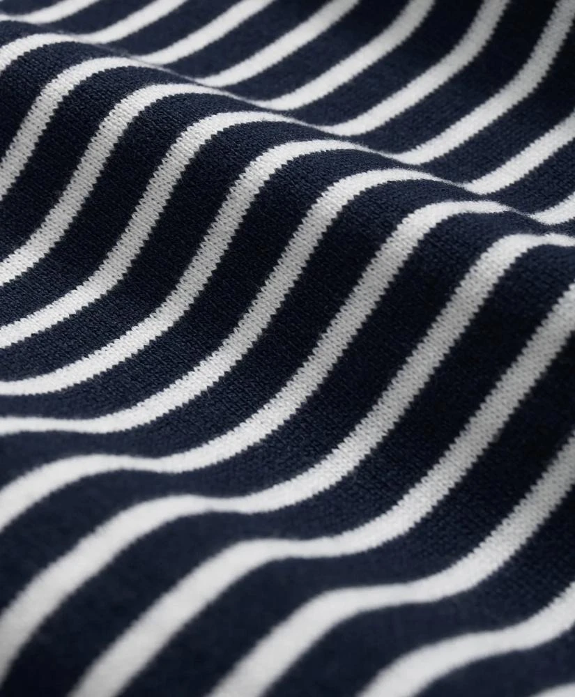 商品Brooks Brothers|Pima Cotton Mariner Stripe Johnny Collar Sweater,价格¥815,第3张图片详细描述