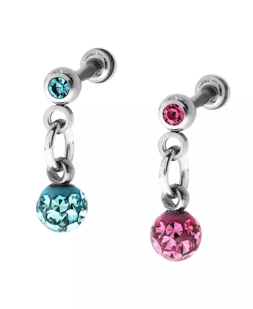 商品Rhona Sutton|Bodifine Stainless Steel Set of 2 Crystal and Resin Tragus,价格¥306,第1张图片