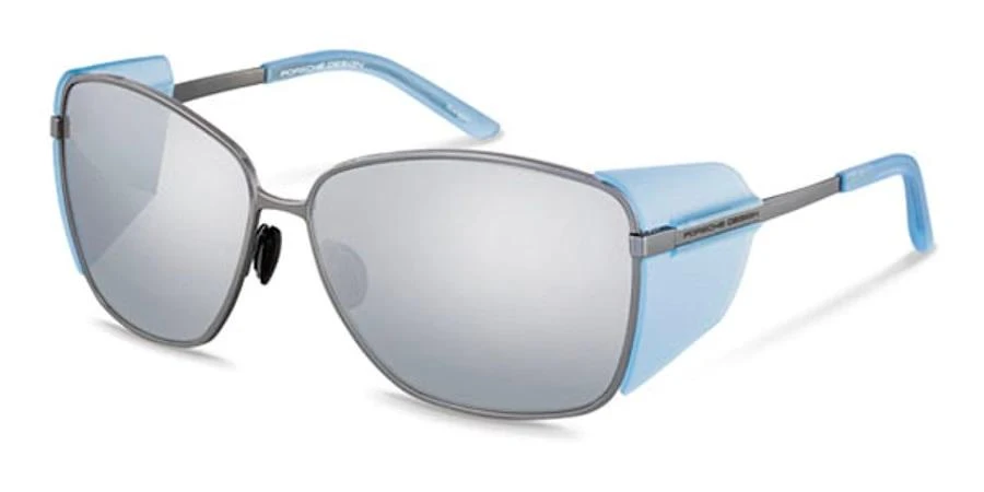 商品Porsche Design|Grey Rectangular Unisex Sunglasses P8599 B 63,价格¥825,第1张图片