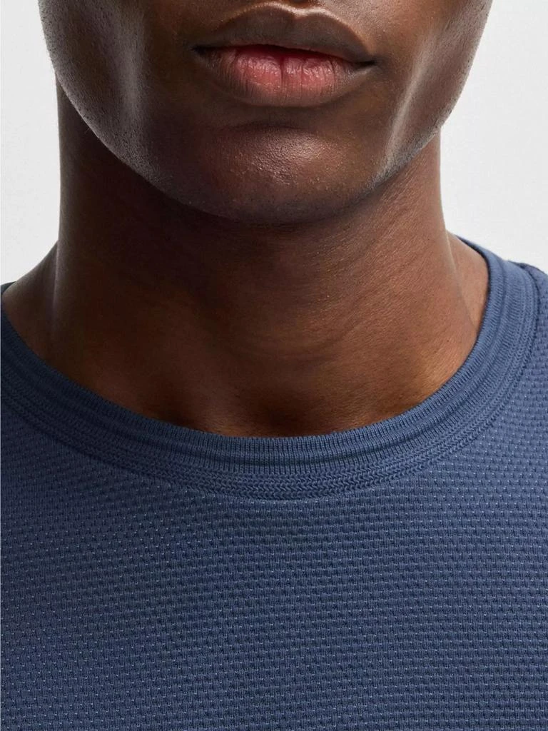 商品Hugo Boss|Cotton-Blend T-Shirt with Bubble-Jacquard Structure,价格¥738,第5张图片详细描述
