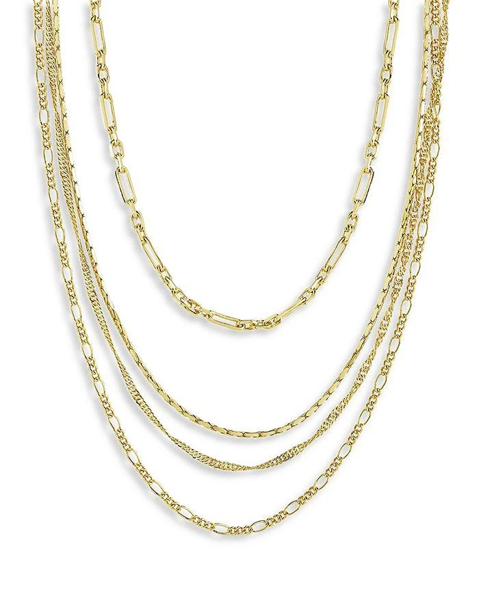 商品Sterling Forever|Multi Chain Layered Necklace, 19",价格¥449,第2张图片详细描述