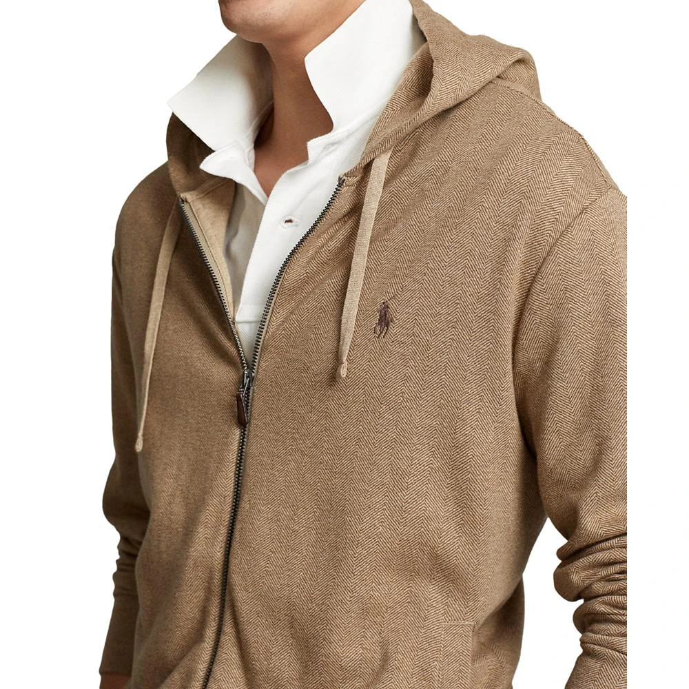 商品Ralph Lauren|Men's Herringbone Luxury Jersey Hoodie,价格¥669,第3张图片详细描述