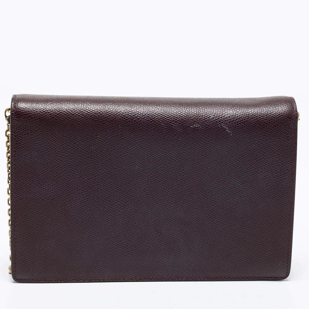 Dior Burgundy Leather Saddle Wallet on Chain 商品