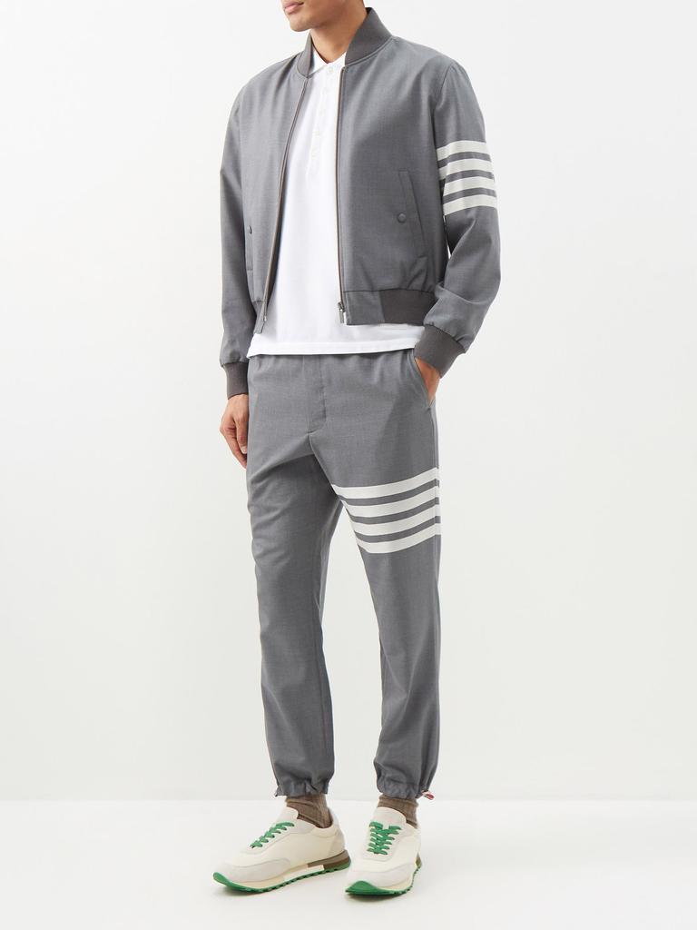 商品Thom Browne|Four-bar drawstring wool track pants,价格¥9231,第4张图片详细描述