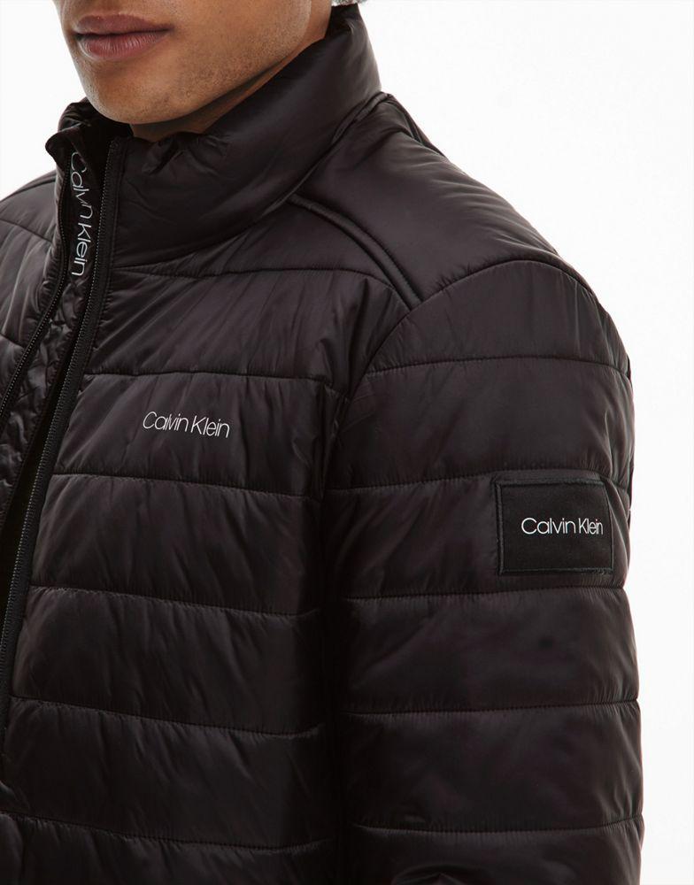 商品Calvin Klein|Calvin Klein essential side logo puffer jacket in black,价格¥1165,第5张图片详细描述