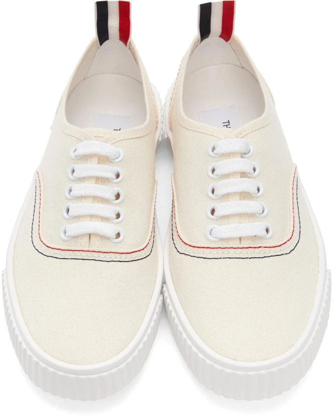 商品Thom Browne|Off-White Heritage Vulcanized Sneakers,价格¥2098,第5张图片详细描述