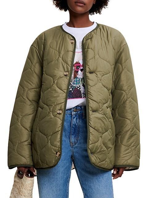 商品Maje|Brandino Reversible Liner Jacket,价格¥2078,第5张图片详细描述