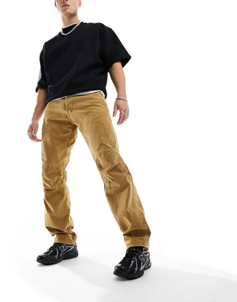 商品G-Star|G-Star 5620 3d regular jeans in light brown denim,价格¥874,第1张图片