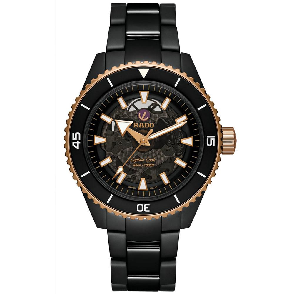Men's Swiss Automatic Captain Cook High Tech Ceramic Bracelet Watch 43mm商品第1张图片规格展示