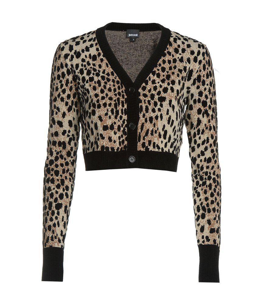 Just Cavalli Leopard Print Buttoned Cardigan商品第1张图片规格展示