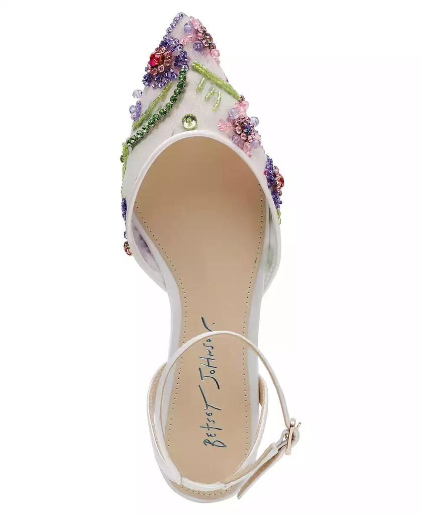 商品Betsey Johnson|Women's Garbo Jeweled Mesh Flats,价格¥616,第4张图片详细描述