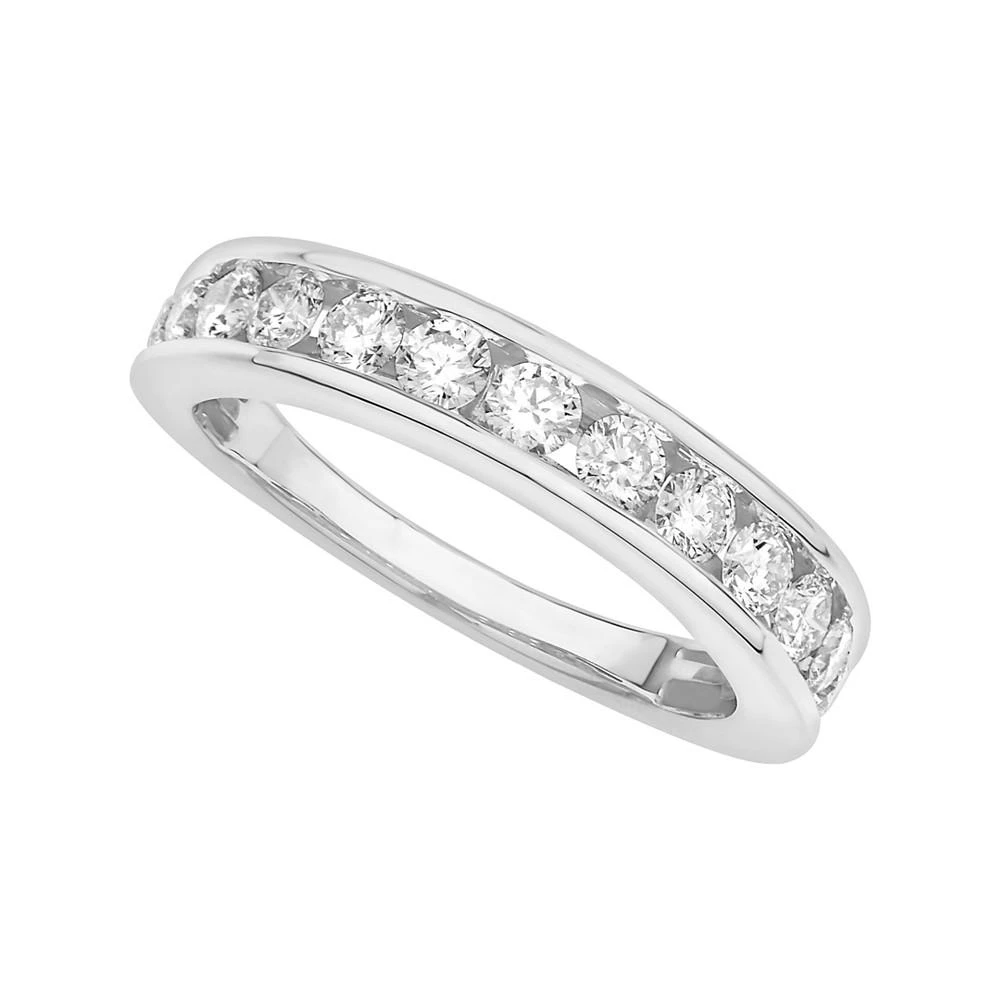 商品Macy's|Diamond Channel Band (1 ct. t.w.) in 14k White or Yellow Gold,价格¥18687,第1张图片