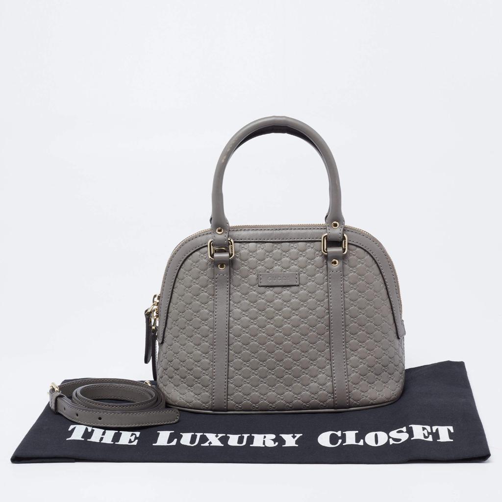 Gucci Grey Microguccissima Leather Mini Dome Satchel商品第10张图片规格展示