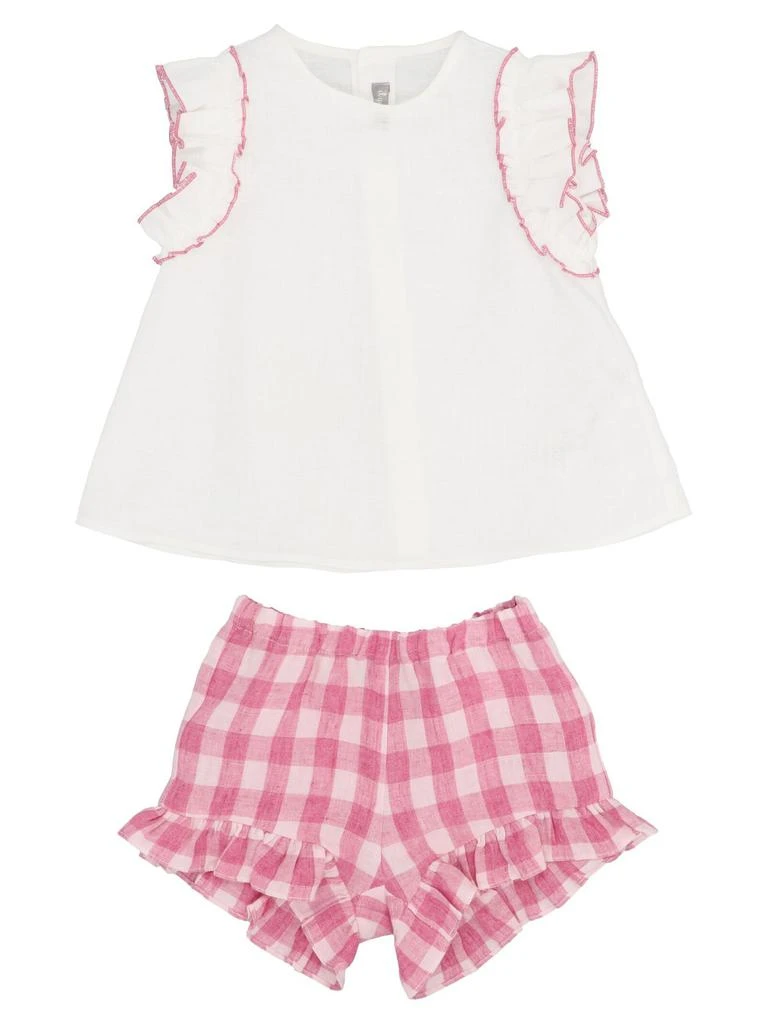 商品IL GUFO|Il Gufo Ruffled Trim Short Set,价格¥628,第1张图片