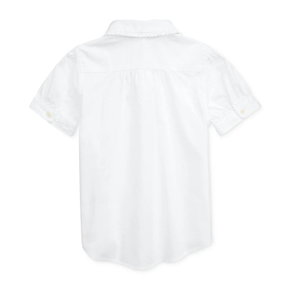 商品Ralph Lauren|Toddler Girls Short Sleeve Solid Oxford Top,价格¥372,第4张图片详细描述