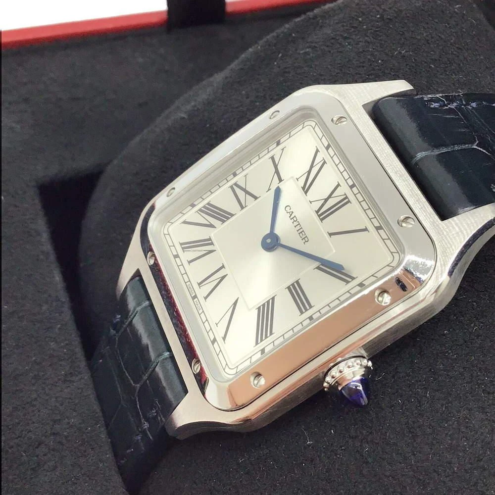Cartier Silver Stainless Steel Santos Dumont WSSA0022 Women's Wristwatch 31 mm 商品