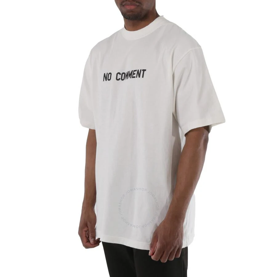 商品Balenciaga|Off White Cotton No Comment Print T-Shirt,价格¥2174,第2张图片详细描述