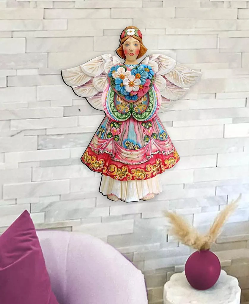 商品Designocracy|Holiday Door Decor Wooden Wall Decor Flower Heart Angel of Love G. DeBrekht,价格¥1099,第3张图片详细描述